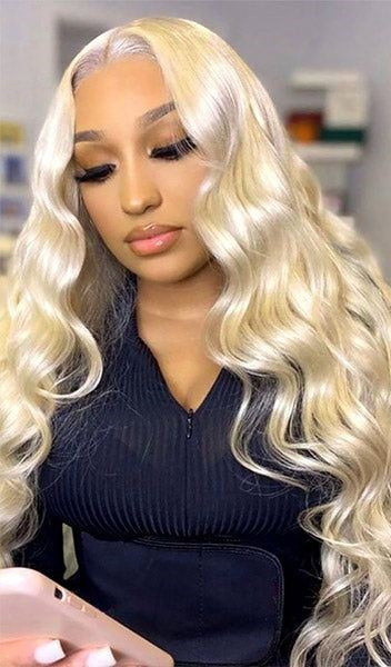 Blonde Body Wave 13x4 Transparent Lace Front Wig